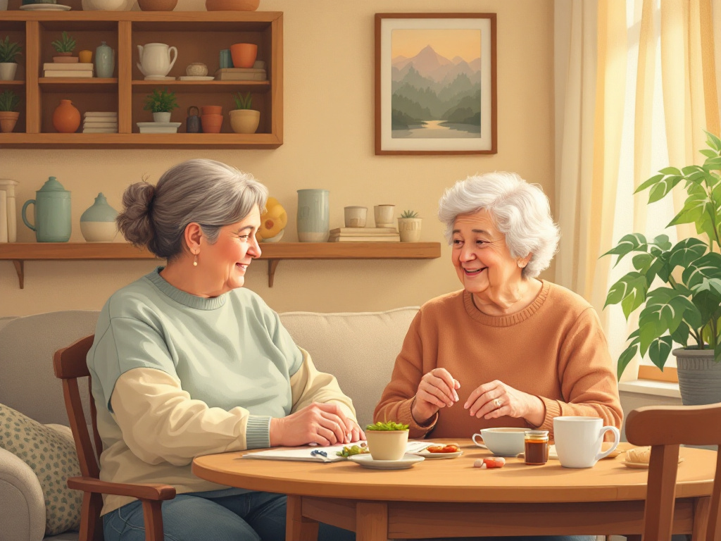 Editorial illustration for Family Caregivers Month: Who's Carrying What Right Now?