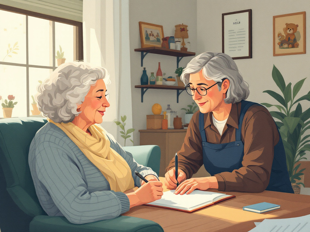 Editorial illustration for The visit handover note: what to pass on between visits