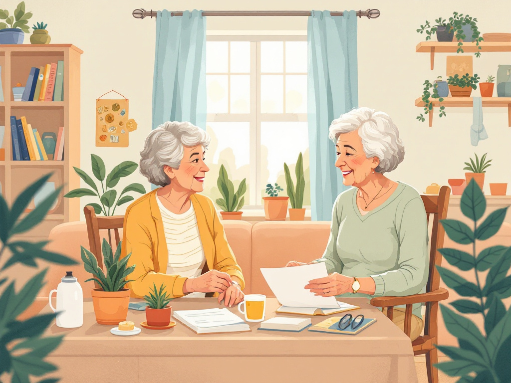 Editorial illustration for A Household Information Binder for Your Aging Parent